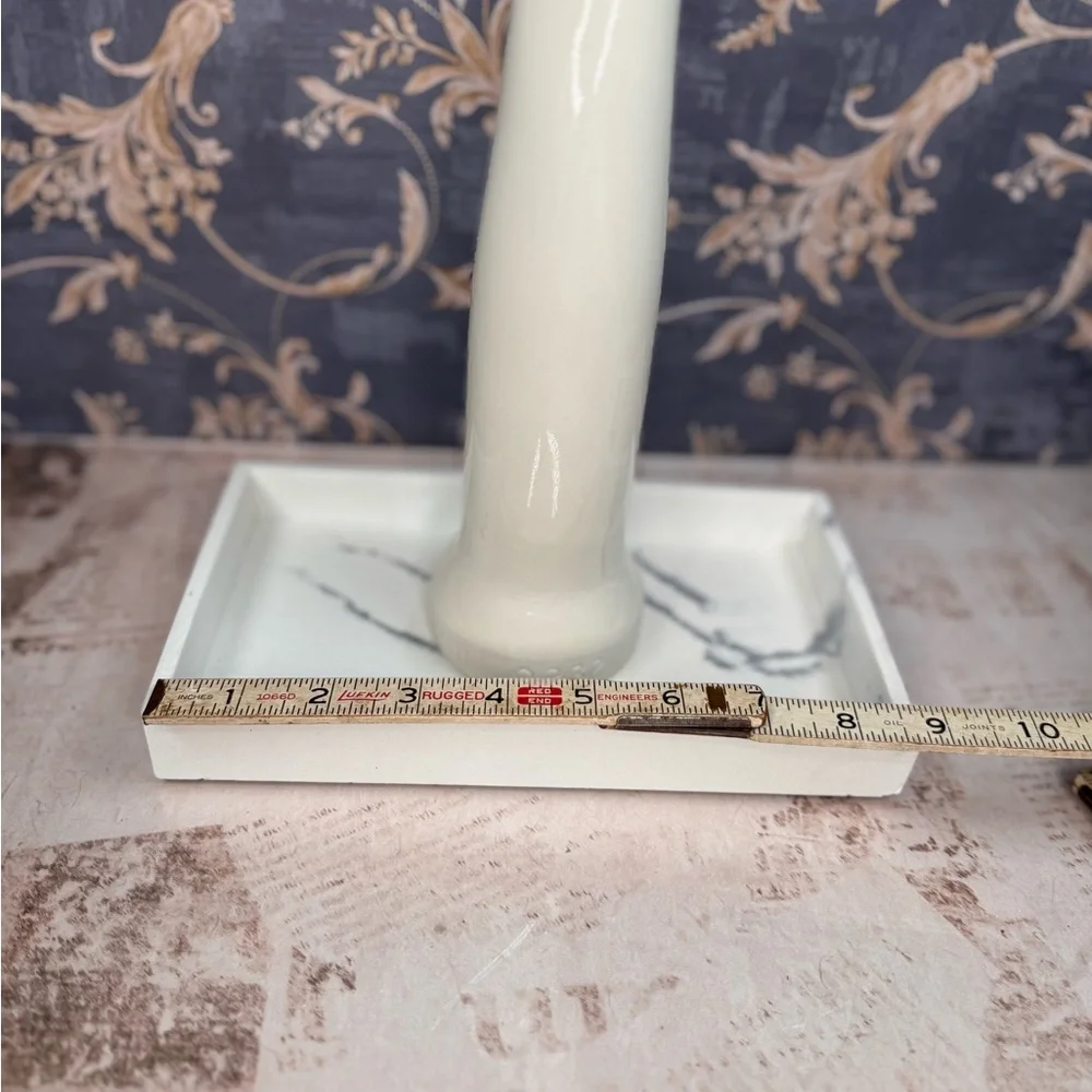 Vintage Glove Mold Hand Jewelry Holder Marble Base 5.5” Hall 9232